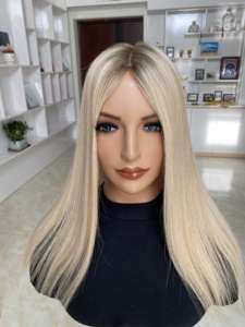 Postizo de Repuesto al por Mayor, con Cutícula Alineada, Base de Seda Invisible y Transpirable de 9x9, para Mujer # SBT18-60 - Product Image 4