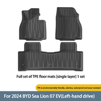 Tapis de sol, appuie-tête et doublure de coffre sur mesure en TPE écologique pour BYD Sealion 7 EV (Sea Lion 07 EV) 2023 – Accessoires intérieurs de voiture sur mesure