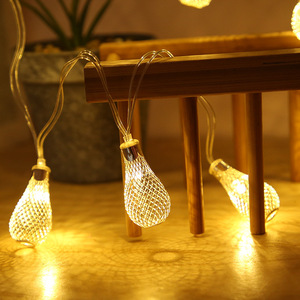 Ngoài trời Pin hoạt động 20 LED kim loại Rỗng ra nước thả giáng sinh Cổ Tích chuỗi ánh sáng cho đám cưới, cảnh quan, sân, vườn - Product Image 5