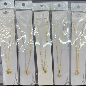 Color dorado solo Yiwu venta al por mayor de fábrica, joyería barata en stock, collares de moda para mujer, collar con colgante - Product Image 1