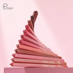 Pudaier ดินสอเขียนขอบปาก12สีครีมกันน้ำ