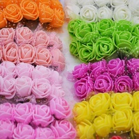 Tête de rose en mousse PE, rose artificielle, petite fleur de rose de 2,5 cm pour bricolage, mariage, remise de diplôme, Noël, fleur de simulation