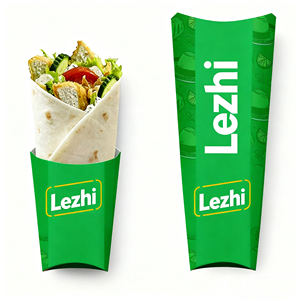 Caja de rollo de pollo de comida rápida desechable con logotipo personalizado caja de embalaje de papel de Burrito caja de papel de rollo en forma de almohada cajas de papel para <span class=keywords><strong>Shawarma</strong></span> - Product Image 3