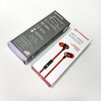 Quantité minimale de commande bas personnaliser 350g filaire casque écouteurs boîte de papier d'emballage pour produit électronique