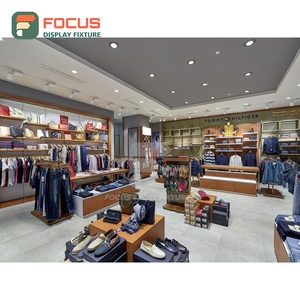 Modern Shop Interior Powder Coated Metal Display System Project Management Boutique Store - Product Image 1