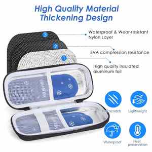 Sac isotherme pour insuline avec logo personnalisé, en EVA, avec pack de glace réutilisable, sac de refroidissement pour stylo à insuline, étui de transport médical pour le stockage des médicaments pour diabétiques - Product Image 3