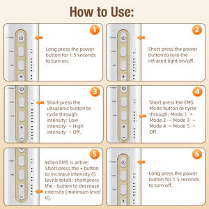 เครื่องนวดกระชับสัดส่วน 3 in 1 ไมโครเคอร์เรนท์ สำหรับยกกระชับผิวหน้าและปรับรูปหน้า เครื่องมือดูแลความงาม - Product Image 6