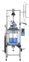 Réacteur à double enveloppe en verre Greatwall 20L, grande capacité, transparent, pour fermentation biologique, 110V-240V