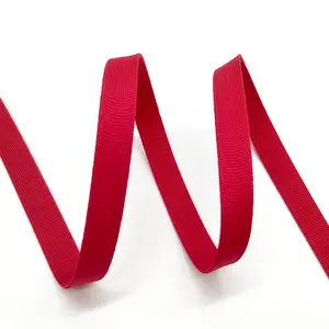 9mm Rouge Polyester Recyclé Vêtement À Coudre Doux Micro Élastique Tricoté Bande Bande De Sangle