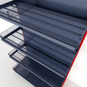 رفوف شبكية معدنية خفيفة الوزن - مثالية للسوبر ماركت والمتاجر الصغيرة ومحلات البيع بالتجزئة - Product Image 6