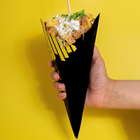 Envases Biodegradables para Comida Rápida, Caja para Llevar, Caja para Hamburguesas, Caja para Alitas de Pollo con Salsa