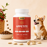 Complément enzymatique digestif pour chiens – Comprimés d'aubépine et de malt pour stimuler l'appétit – 100 unités – Soin digestif quotidien – ODM