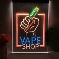 Enseigne néon personnalisée avec impression UV, fabricant sur mesure, sans MOQ, dropshipping, enseigne LED, logo personnalisé, enseigne néon pour magasin de tabac, enseigne publicitaire pour entreprise