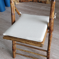 Bantal Kain Linen yang Dapat Dicuci untuk Kursi Lipat Bambu