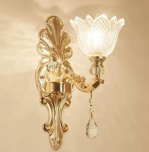 PM Nordische Retro Kristall Gold Wandlampe Wohnzimmer Schlafzimmer Hintergrund Wand Nachttisch Kerzenlampe Villa Hotel Flur Beleuchtung - Product Image 2