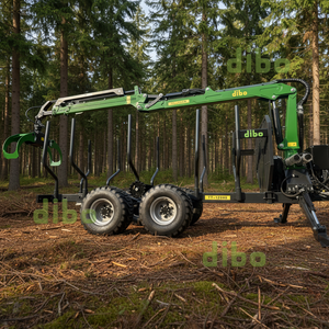 CE TÜV Zertifizierter DIBO 6,5m 7m 7,8m 8,5m Ausleger-Faltarm-Hydraulik-Holzgreifer Forstkran für Holzanhänger - Product Image 2