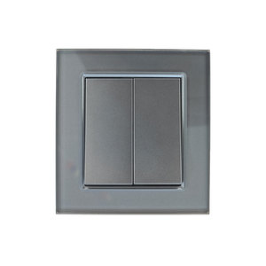Vidrio templado Estándar DE LA UE 250V 2 Gang Uso en el hogar Interruptor de pared eléctrico - Product Image 2