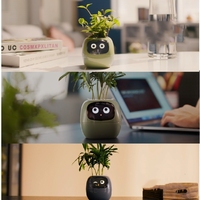 Pot de fleur intelligent Ai capteur d'arrosage automatique équipé contrôlé par application numérique animal de compagnie intérieur bureau bureau salon plastique Abs Pp