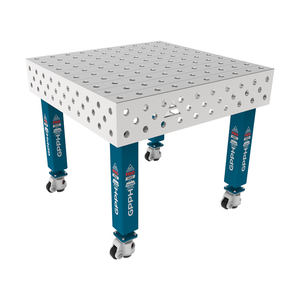 SteelMax INOX GPPH 1x1mt banco de soldadura con ruedas, 15mm de espesor, 28mm agujeros - Product Image 1