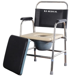 KSMED Wheelchair <b>Commode</b> <b>Chair</b> with Wheels KSM-CC Transfer <b>Chair</b> with <b>Commode</b> Toilet Wheelchair with Arm Rest - Product Image 3
