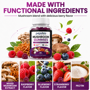 Gomitas de Suplemento Nootrópico de Hongos OEM/ODM, Veganas, para la Salud Inmunológica, Alivio del Estrés y Mejora de la Concentración - Product Image 3