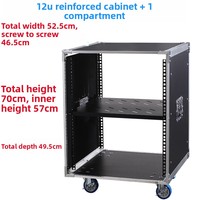 Flight Case en aluminium 4U 6U 8U 10U 12U 14U 16U 20U Portable pour amplificateur audiovisuel Flight Shipping Case