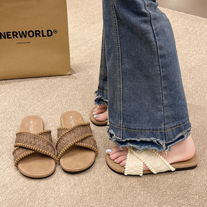 รองเท้าแตะเปิดหลังมีสายคาดสำหรับผู้หญิง, ใหม่สำหรับฤดูร้อน2025รองเท้าแตะส้นแบนแบบลำลองสำหรับผู้หญิงรองเท้าฤดูร้อน - Product Image 3