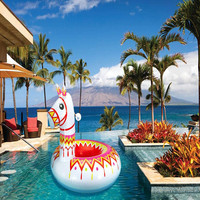 Lama piscine flotteur fête gonflable alpaga Pinata monter sur la plage anneau de natation Fiesta eau jouets fournitures alpaga anneau de natation