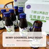 Rauwe Blauwe Bosbessen Sap Sachet 500ml Gepasteuriseerd Stabiel Gehomogeniseerd Zure Bessendrank Nectar Fruitdrank