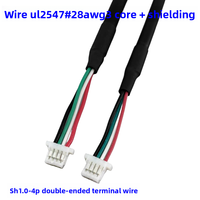 SH10-4P Doppelkopf-Touchscreen-USB-Datenterminalkabel, geschirmtes Kabel 2547-28AWG, Reinkupferleiter, verschiedene Längenoptionen für Audio