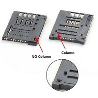 Connecteur femelle en laiton à 6 broches pour carte Micro SIM, avec courant nominal de 1,0 A