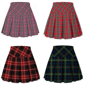 हल्के बच्चों ने स्वर्ट की नई शैली की लड़कियों को उच्च कमर वाली चुलदी स्कर्ट फैशन बच्चों स्कूल यूनिफॉर्म प्लाड स्कर्ट - Product Image 1