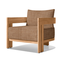Ensemble de canapés d'extérieur de luxe en teck, ensemble de canapés de jardin imperméables, ensemble de salon modulaire moderne, ensemble de canapés en teck, ensemble de meubles d'extérieur