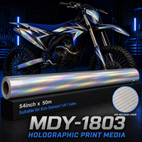 Autocollants super adhésifs pour moto de course, imprimables, blanc chromé argenté, matériau d'impression à faible consommation d'énergie pour surfaces