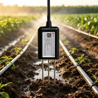 Capteur d'humidité et de température du sol RIKA RK520-01, sonde de sol industrielle étanche IP68 en ABS, 0-100% 0-70°C 4-20mA/0-5V/0-2V/RS485