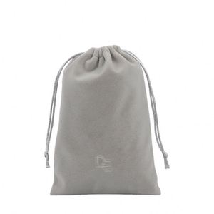 Bolsa de terciopelo para joyas estilo bolso de mano con cordón, bolsa de felpa larga personalizada con cinturón -026 - Product Image 4