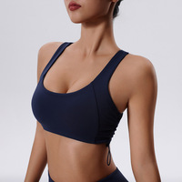 Soutien-gorge de sport effet seconde peau avec cordon de serrage latéral et fronces pour femme, maintien élevé, antichoc, débardeur de yoga, évacuation de l'humidité, vêtement de sport court pour la gym