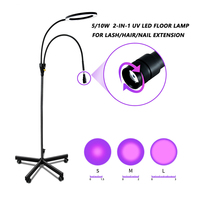 Lampu UV 5W 10W Grosir untuk Ekstensi Bulu Mata Profesional, Lampu Pengeras Lem LED, Peralatan Salon