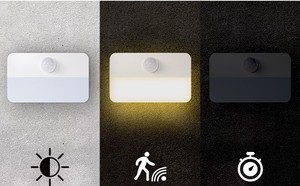 Phong cách Châu Âu thông minh LED cảm ứng ánh sáng ban đêm cảm biến ánh sáng cho nhà bếp cạnh giường ngủ phòng tắm hành lang bước ABS Chất liệu AAA pin - Product Image 6