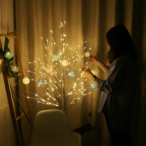 <span class=keywords><strong>L</strong></span>ámpara de decoración del hogar, árbol luminoso de abedul blanco, LED, simulación de árbol de Navidad, color de Año Nuevo, festival de Primavera, vista del día <span class=keywords><strong>l</strong></span> - Product Image 2