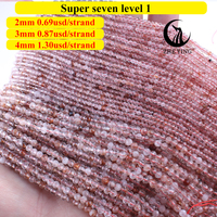 Zhe Ying Vente en gros de perles facettées en pierres précieuses de 2 mm, perles rondes facettées en pierre naturelle pour la fabrication de bijoux