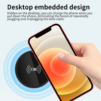 Chargeur sans fil de bureau intégré 15W le plus vendu Chargeur sans fil rond utile