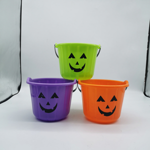 Sweet plastic Cheap <span class=keywords><strong>Trick</strong></span> <span class=keywords><strong>or</strong></span> <span class=keywords><strong>treat</strong></span> Halloween party Favor plastic bucket - Product Image 1