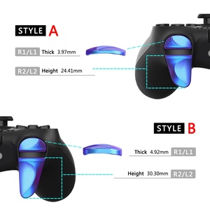 PlayVital EXtremeRate 2 Pares de Botones de Hombro Brillantes Color Azul Camaleón Púrpura, Extensiones de Gatillos para Controles de PS4 de Todos los Modelos - Product Image 3