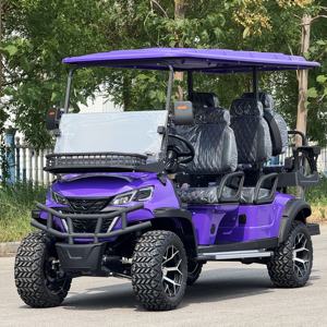 Carrito de Golf Eléctrico de Litio de 60V, 4 Plazas, con 4 Ruedas, Paneles Solares, para Playa - Product Image 6