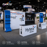 TIANYU EZ Tube Display : Mur graphique personnalisé en tissu avec cadre en aluminium durable et impression par transfert thermique pour événements de marque