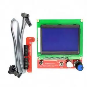 LCD 12864 đồ họa hiển thị thông minh mô-đun điều khiển với kết nối adapter & Cable cho RepRap dốc 1.4 3D máy in Kit