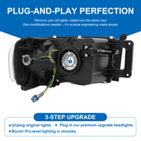 New Condition LED Automotive Headlight for 2002-2005 Dodge Ram Headlights