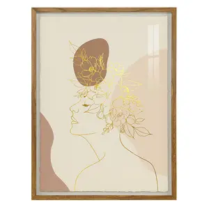 Portrait Decorative Wall Printing Gold Foil Embellishment Modern Home Decoration