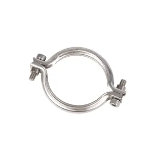 Sanitary Stainless Steel SS304 Pipe Fittings Single Pin Clamp High Pressure Clamp Double Pin Clamp